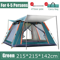 4-5 People Throw Tent Outdoor Automatic Tents Double Layer Waterproof Camping Hiking Tent 4 Season Outdoor Large Family Tents - coolstuffsports